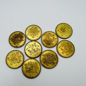 Leaps & Bounds Arcade Tokens Lot of 9 – No Cash Value – 1990s Vintage